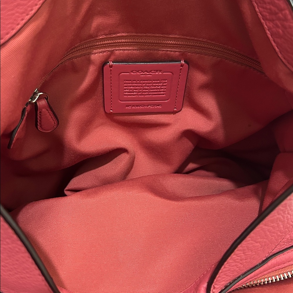 Coach Lexy Pebbled Leather Shoulder Bag in Strawberry Pink - Picture 4 of 13